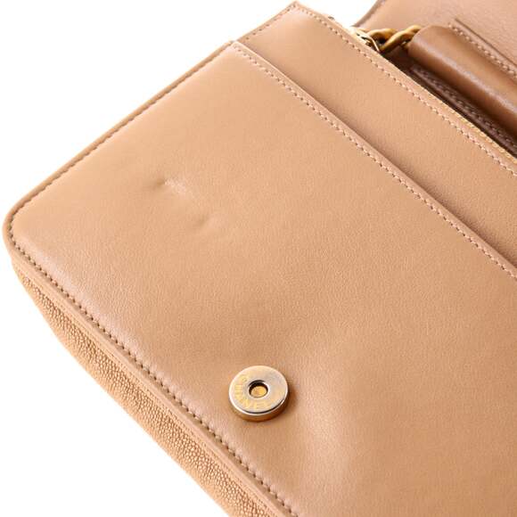 Boy Wallet On Chain Quilted Caviar #206332C32B - Picture 8 of 9